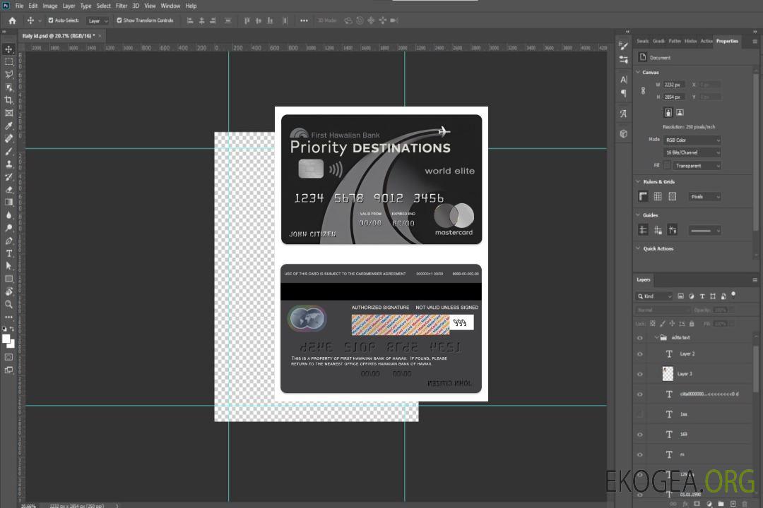 Destinations prioritaires d'Hawaï World Elite Credit mastercard template Destinations prioritaires d'Hawaï World Elite Credit mastercard template